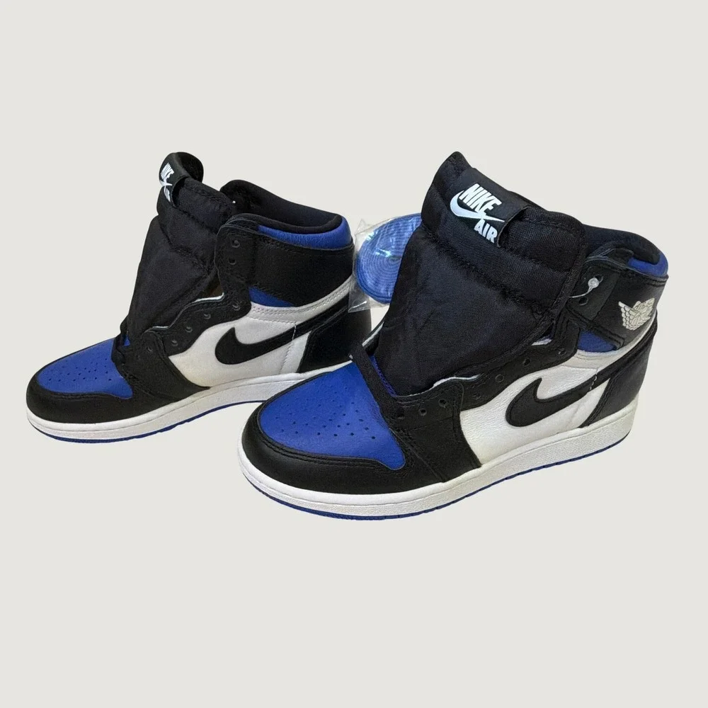 Jordan 1 Retro High OG Royal Toe 2020 Black White Game Royal 575441-041 4Y